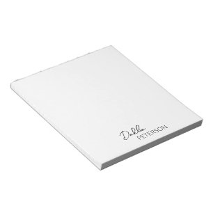 Bloc-note Minimaliste Noir et Blanc Entreprise Moderne