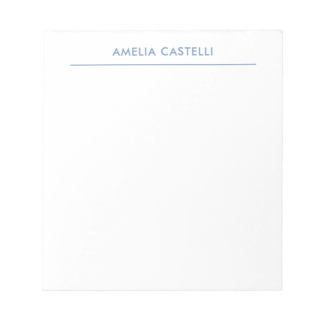 Bloc-note Minimaliste professionnel bleu clair (Devant)