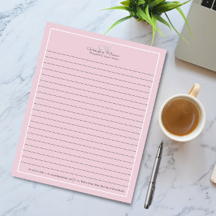Bloc-note Minimaliste rose professionnel