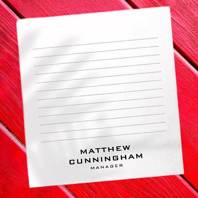 Bloc-note Minimaliste Simple Élégant Titre d'entreprise mode (Créateur téléchargé)