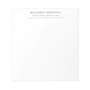 Bloc-note Minimaliste simple noir blanc