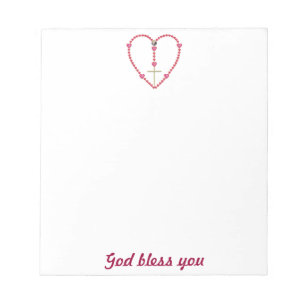 Bloc-note Minuscule coeur Rosaire