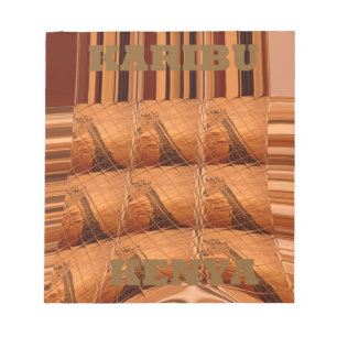 Bloc-note Miroir africain traditionnel : Girafe tissée