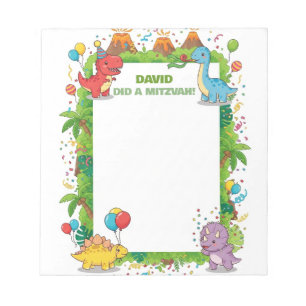Bloc-note Mitzvah Notes pour les enfants mignon Dinosaur Par