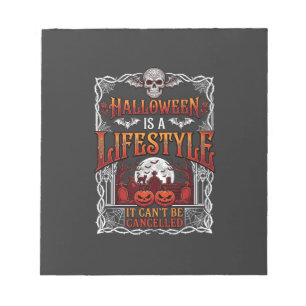 Bloc-note Mode de vie Halloween Chauve-souris Crâne Cimetièr