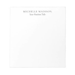 Bloc-note Mode Nom Propre Minimaliste Tendance Professionnel