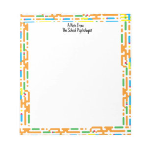 Bloc-note Modèle de nom personnalisable pour psychologue sco