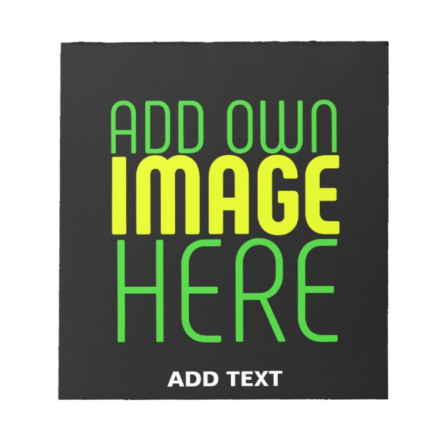 BLOC-NOTE MODELE DE TEXTE D'IMAGE NOIRE SIMPLE ET MODIFIABLE (Devant)