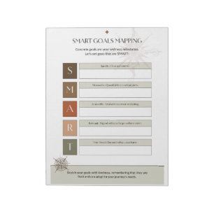 Bloc-note Modèle des objectifs SMART pour une planification