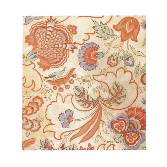Bloc-note Modèle floral antique de Chintz Paisley (Devant)