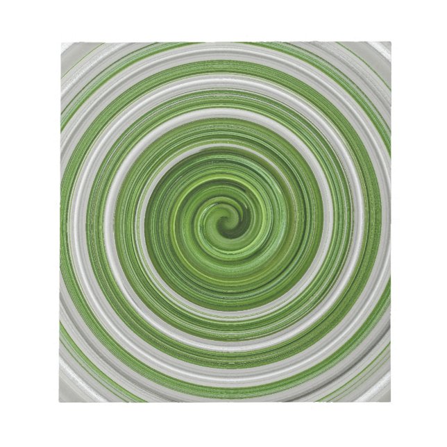 Bloc-note Modèle spiralé vert-blanc (Devant)
