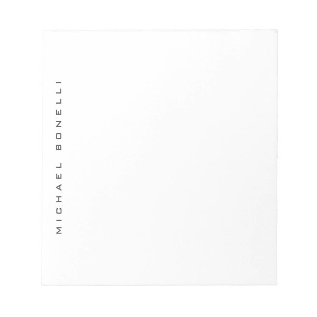 Bloc-note Modern Creative tendance White Ajouter un nom (Devant)