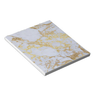 Bloc-note Modern Trendy Gold Glitter Marble Photo