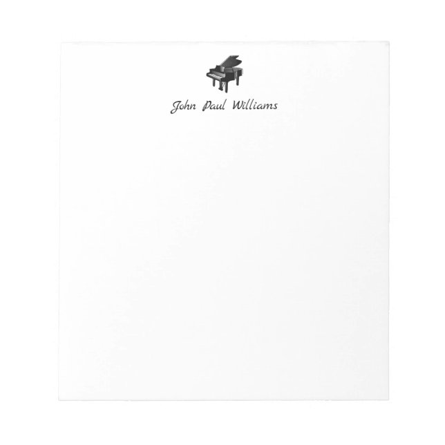 Bloc-note Moderne classique Grand Piano Musique Nom de calli (Devant)