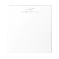 Moderne deux monogramme initial féminin script lav