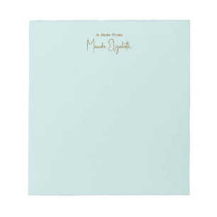 Bloc-note Moderne Élégant Simple Monogrammé Chic de Classe