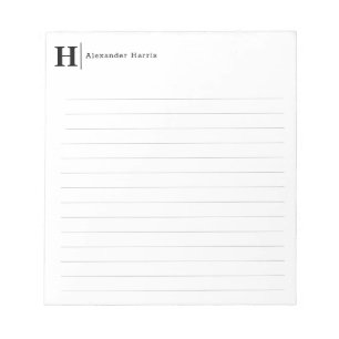 Bloc-note Moderne Simple Fractionnement Ligne d'affaires Mon