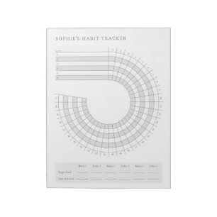 Bloc-note Mois Habit Tracker - Planificateur minimaliste mod