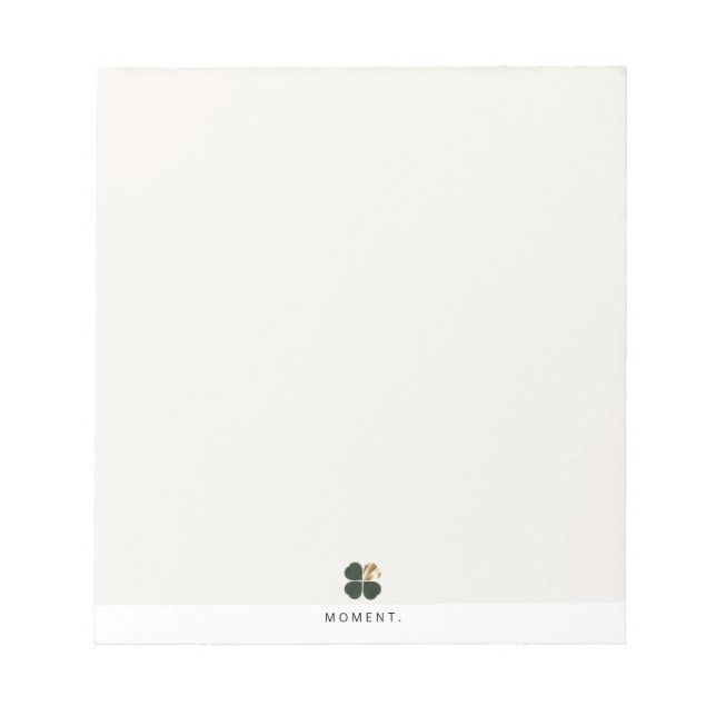 Bloc-note Moment Gilded Clover Luxe Minimalist Notepad (Devant)