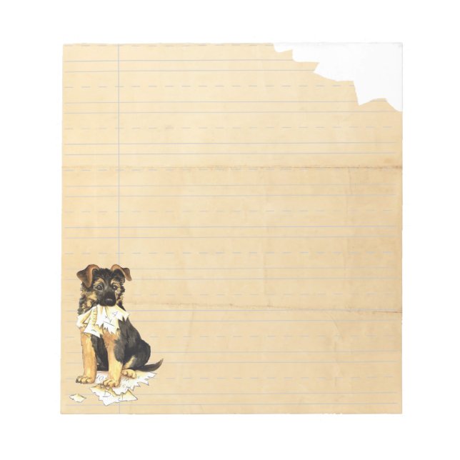 Bloc-note Mon GSD Mange Mes devoirs (Devant)