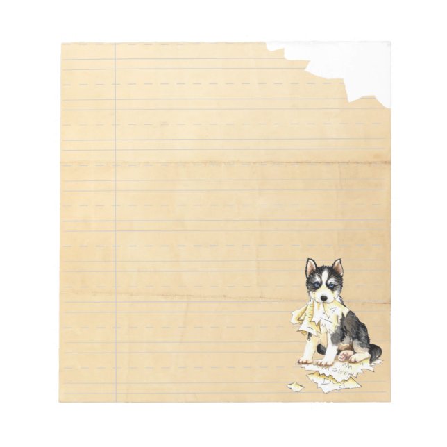 Bloc-note Mon Husky a mangé mes devoirs (Devant)