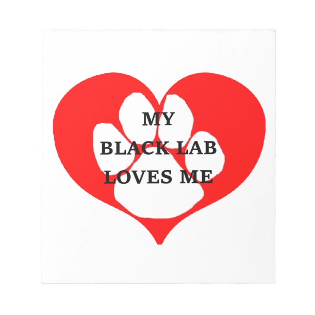 Bloc-note mon labo noir m'aime (Devant)