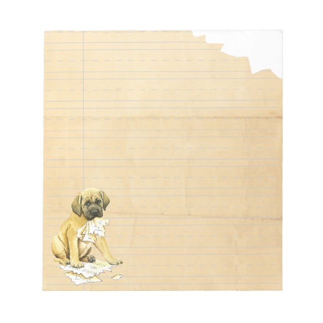 Bloc-note Mon Mastiff A Mangé Mes Devoirs (Devant)