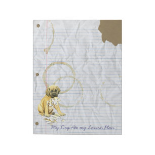 Bloc-note Mon Mastiff a mangé mon plan de leçon