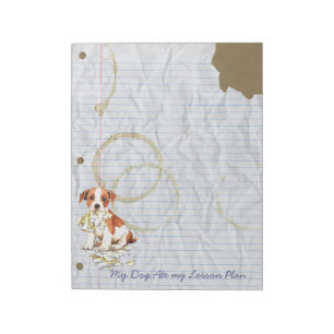 Bloc-note Mon Parson Russell Terrier A Mangé Mon Plan De Leç