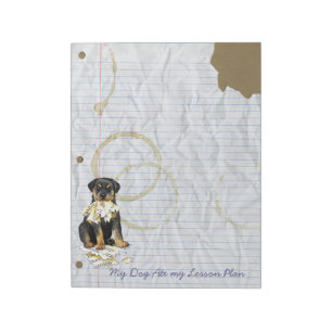 Bloc-note Mon plan de leçon de Rottweiler