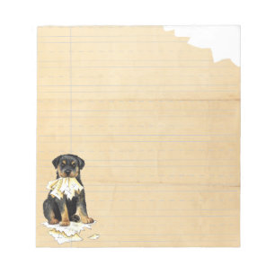 Bloc-note Mon Rottweiler a mangé mes devoirs