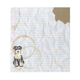 Bloc-note Mon Schnauzer miniature a mangé mon plan de cours