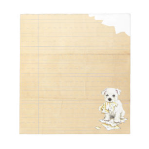 Bloc-note Mon Westie A Mangé Mes Devoirs