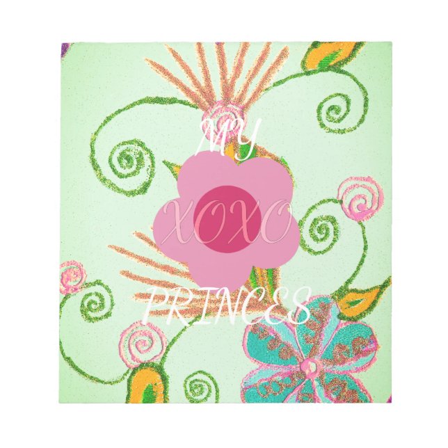 Bloc-note Mon XOXO Little Princess Floral Art Design d'impre (Devant)