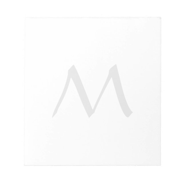 Bloc-note Monogram Modern Simple Minimalist Plain (Devant)