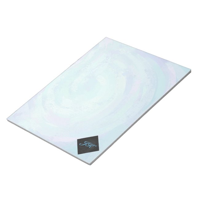 Bloc-note Monogramme bleu glacier (Incliné)