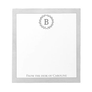 Bloc-note Monogramme de couronne
