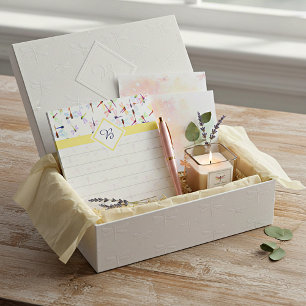 Bloc-note Monogramme de libellules colorées