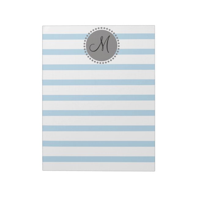 Bloc-note Monogramme de mémo Motif à bandes simples (Tourné)
