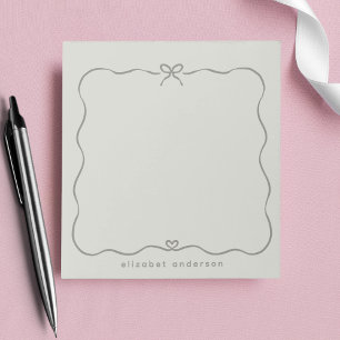 Bloc-note Monogramme de nom mignon pastel minimaliste