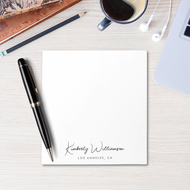 Bloc-note Monogramme de script de signature chic (Empower your name in our signature script as your logo and brand identity)