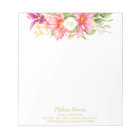 Monogramme Fleurs Vintages Pink Pastel Petit Bloc-