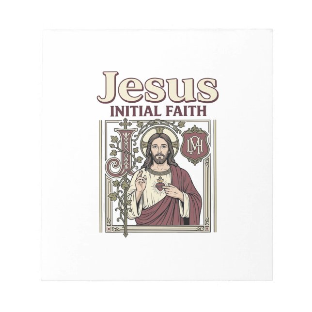Bloc-note Monogramme initial de Jésus Foi Monogramme initial (Devant)