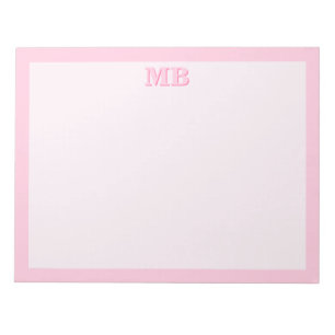 Bloc-note Monogramme Initial Typographie Minimaliste Moderne