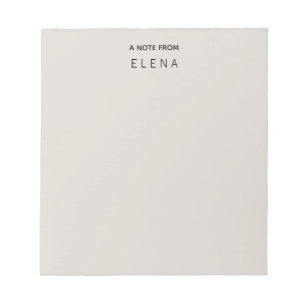 Bloc-note Monogramme minimaliste moderne Neutre Une Note De