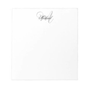 Bloc-note Monogramme Minimaliste Moderne Simple