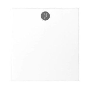 Bloc-note Monogramme Moderne Professionnel Simple Initiales