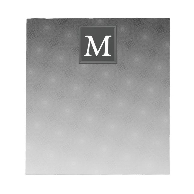 Bloc-note Monogramme motif des cercles de charbon (Devant)