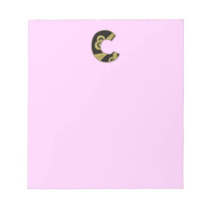 Bloc-note monogramme rétro - C