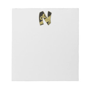 Bloc-note monogramme rétro - N